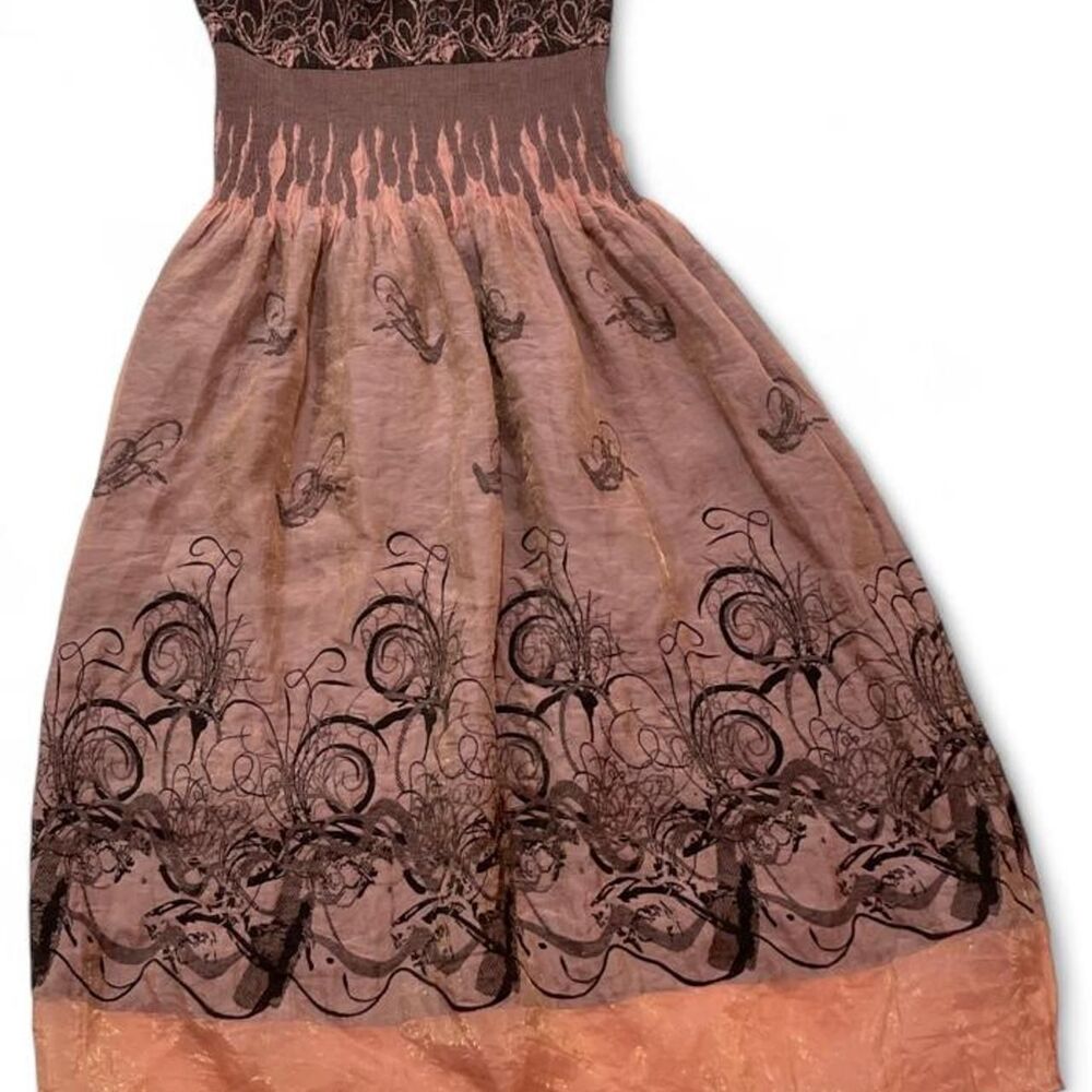 Lapis Women's Brown and Pink Dress